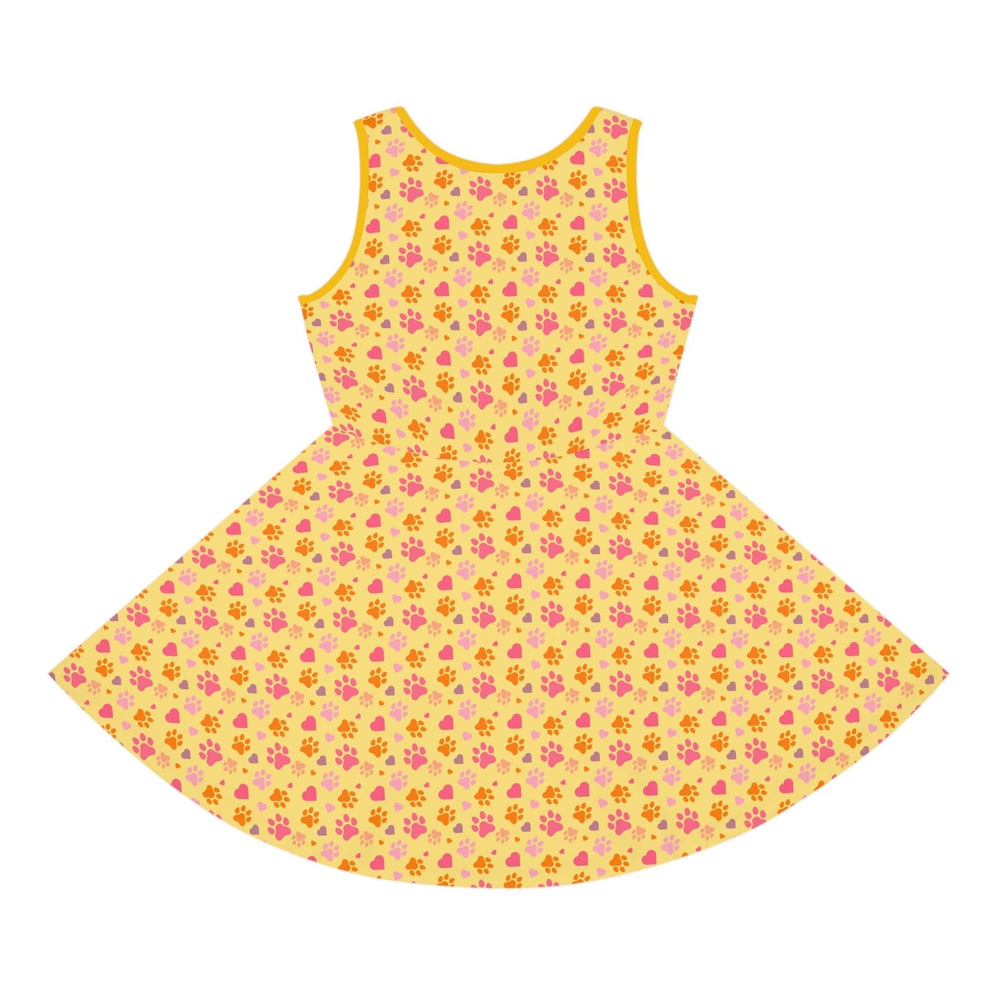 Yellow Paws Girls' Sleeveless Sundress - All Over Prints - Epileptic Al’s Shop