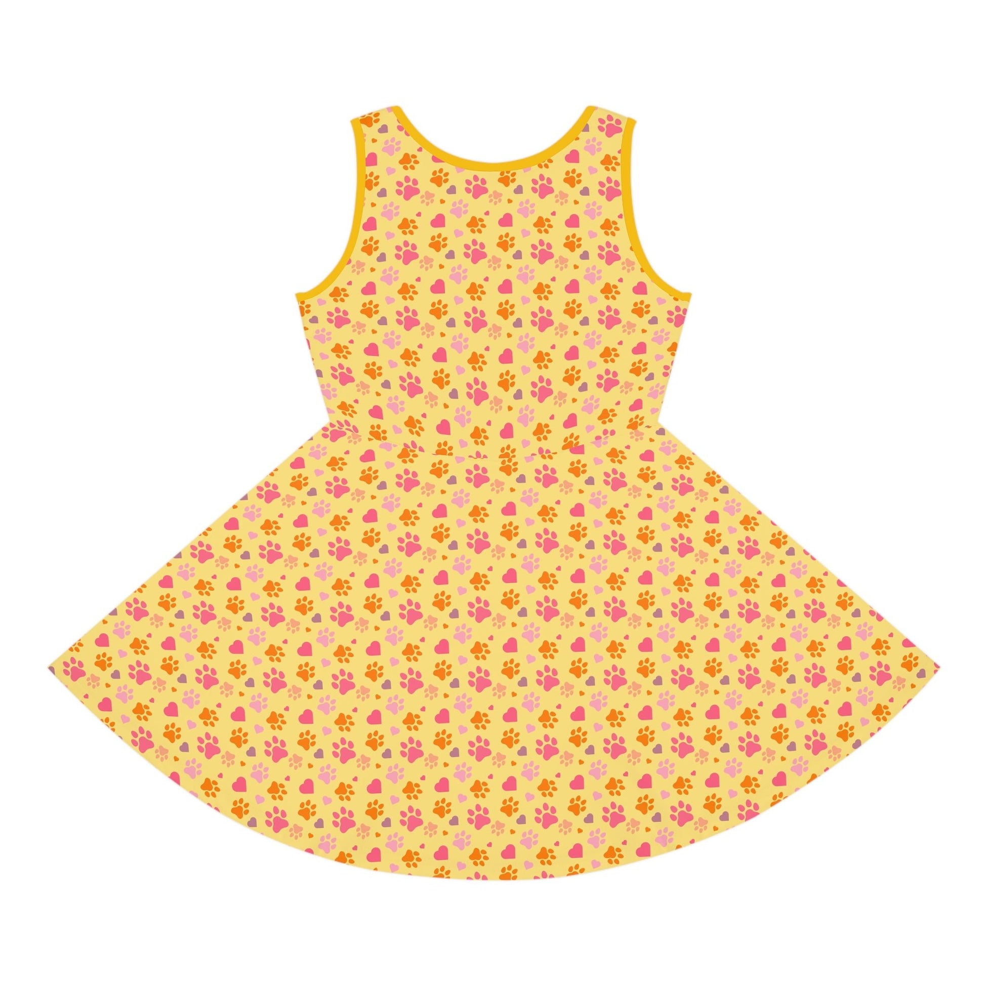 Yellow Paws Girls' Sleeveless Sundress - All Over Prints - Epileptic Al’s Shop