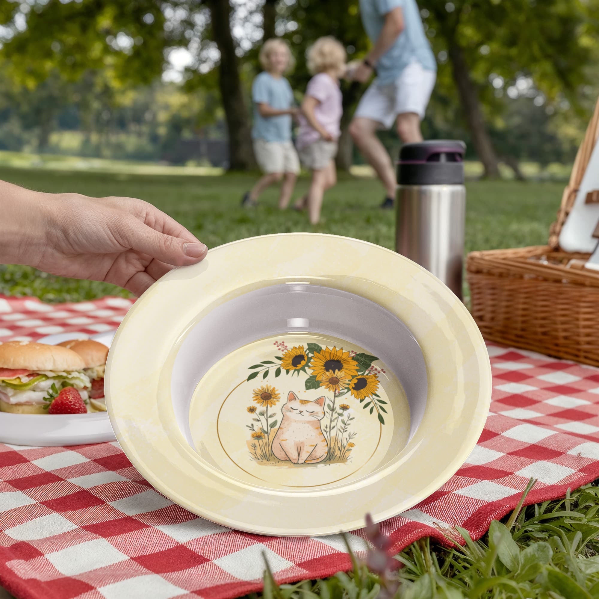 Yellow Sunflower Kitty Collectible Bowl - Decor, Kitchen & Dining, Bowls - EpiAl's Shop