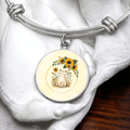Yellow Sunflower Kitty Pendant Bracelet - Jewelry, Bracelets - EpiAl's Shop