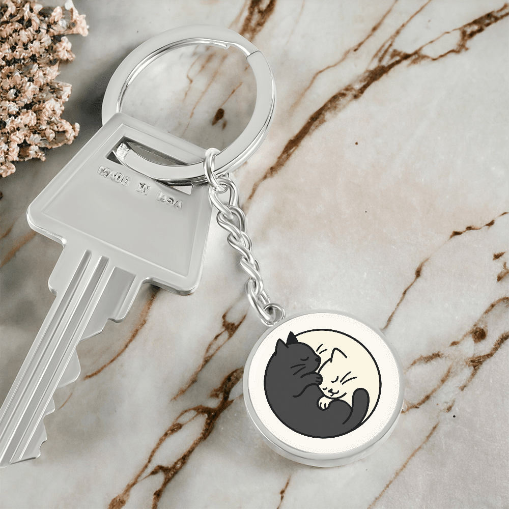 Yin Yang Cat Keychain - Jewelry, Keychains - EpiAl's Shop