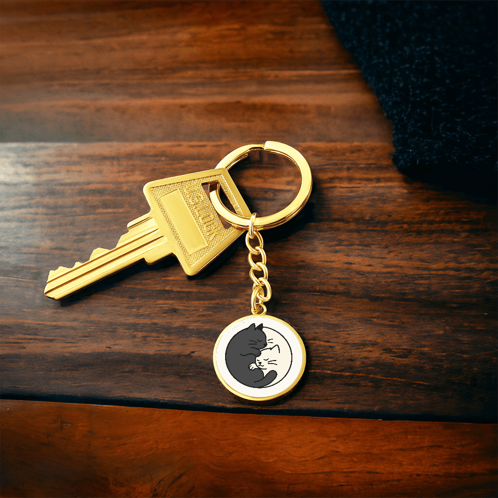 Yin Yang Cat Keychain - Jewelry, Keychains - EpiAl's Shop