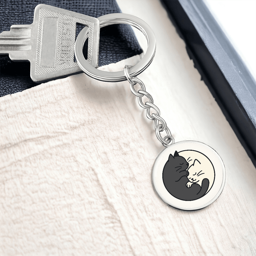 Yin Yang Cat Keychain - Jewelry, Keychains - EpiAl's Shop