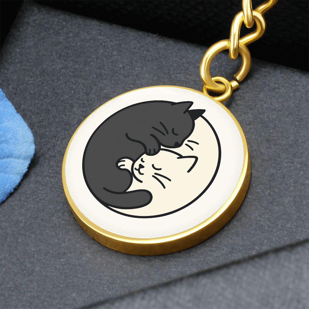 Yin Yang Cat Keychain - Jewelry, Keychains - EpiAl's Shop