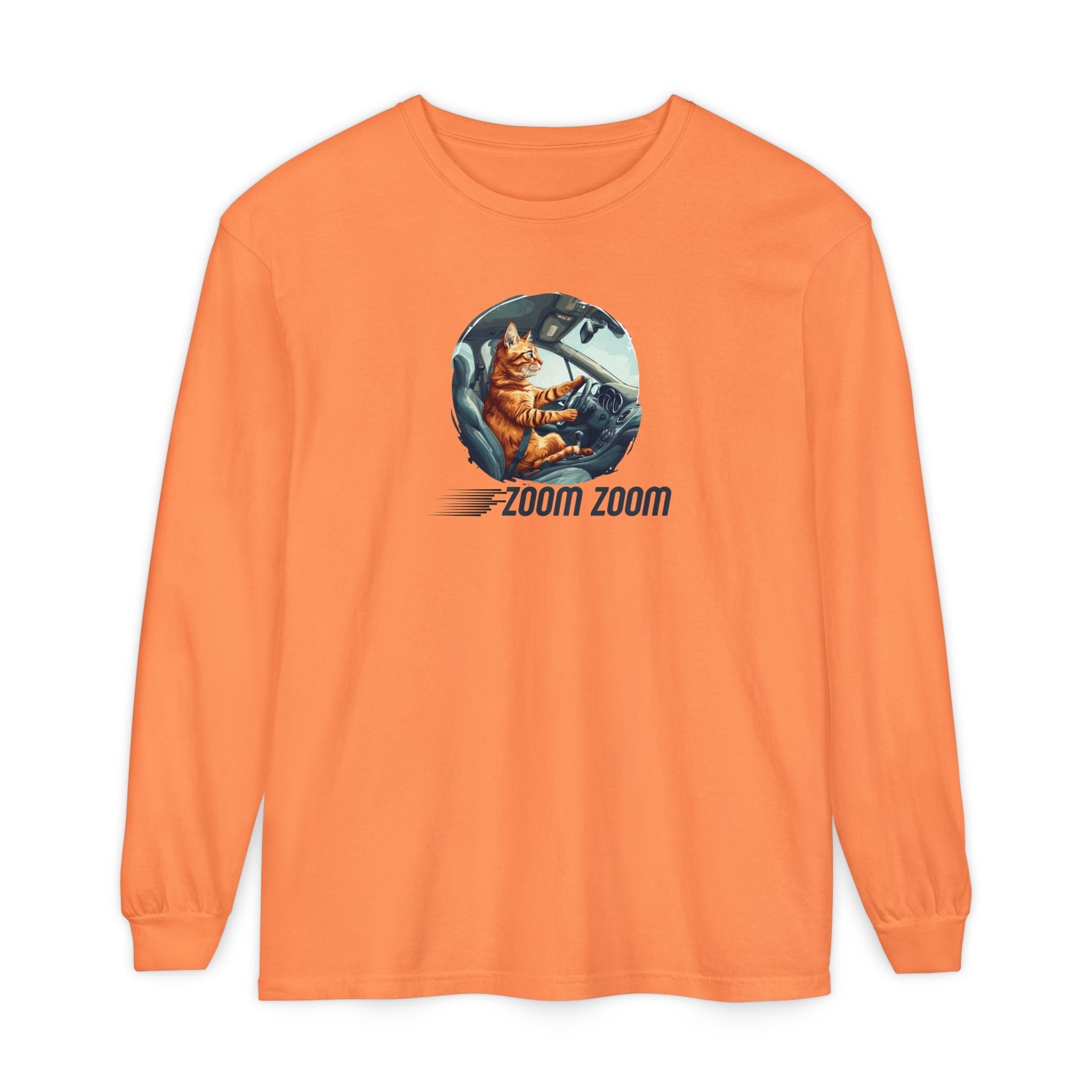 Zoom Zoom Zoomie Kitty Long Sleeve Tee, Unisex Spooky Shirt - Clothing, T-shirts, Long - Sleeve - EpiAl's Shop