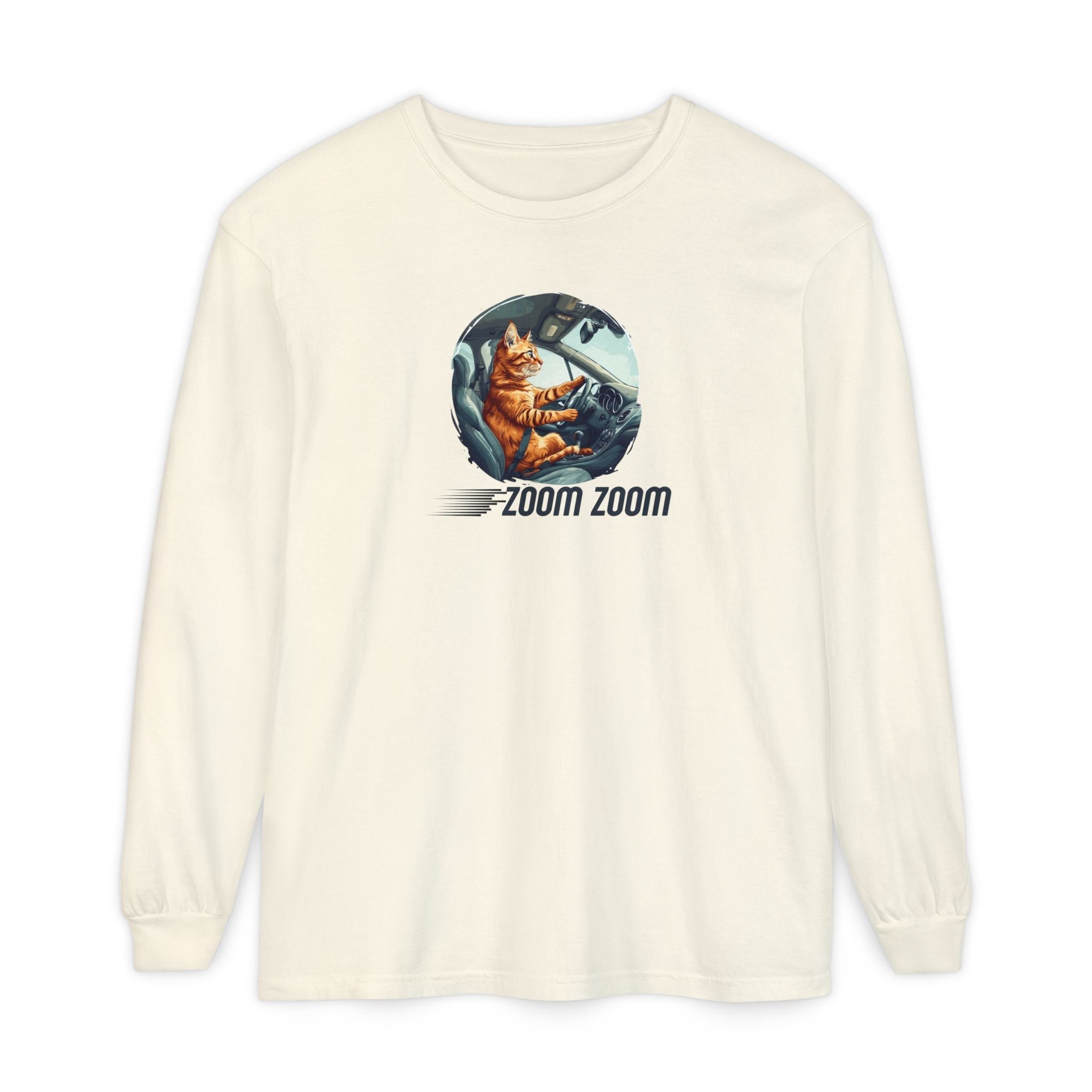 Zoom Zoom Zoomie Kitty Long Sleeve Tee, Unisex Spooky Shirt - Clothing, T-shirts, Long - Sleeve - EpiAl's Shop